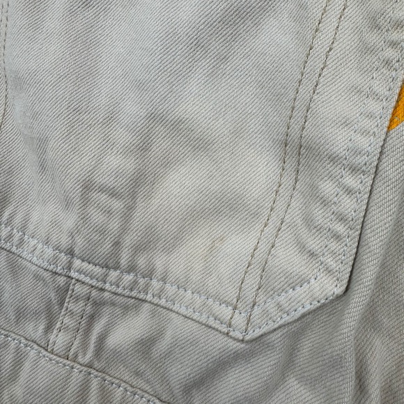 We The Free Free People Ziggy Sun Shell  Overalls Ecru Denim Straight Dungarees - Picture 7 of 14